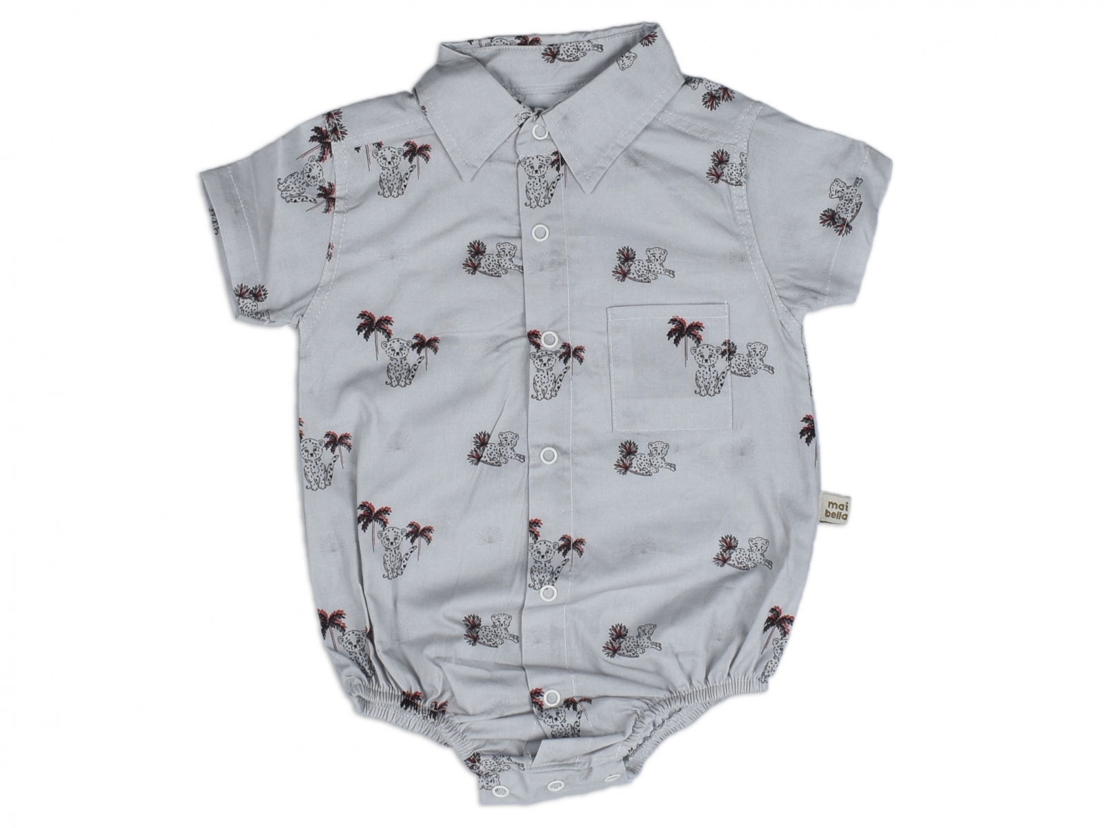 LEOPARLI AYLIK ÇITÇITLI GÖMLEK