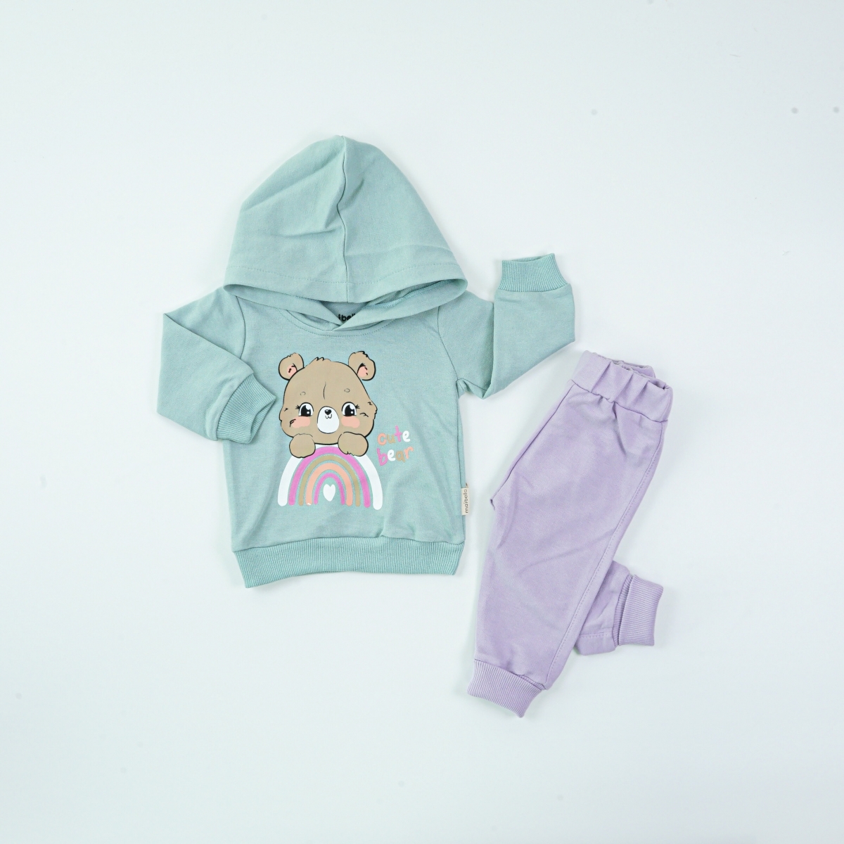 CUTE BEAR KAPŞONLU 2 Lİ TAKIM