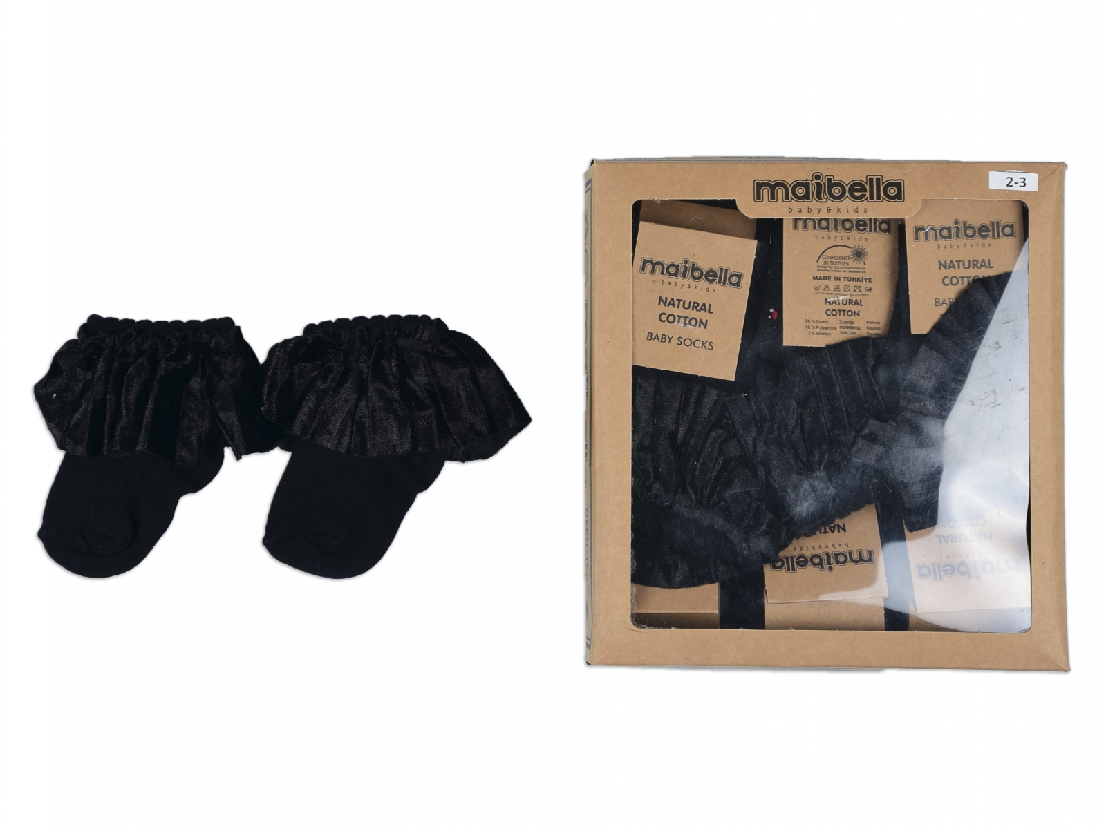 KADİFE AKSESUARLI PATİK ÇORAP