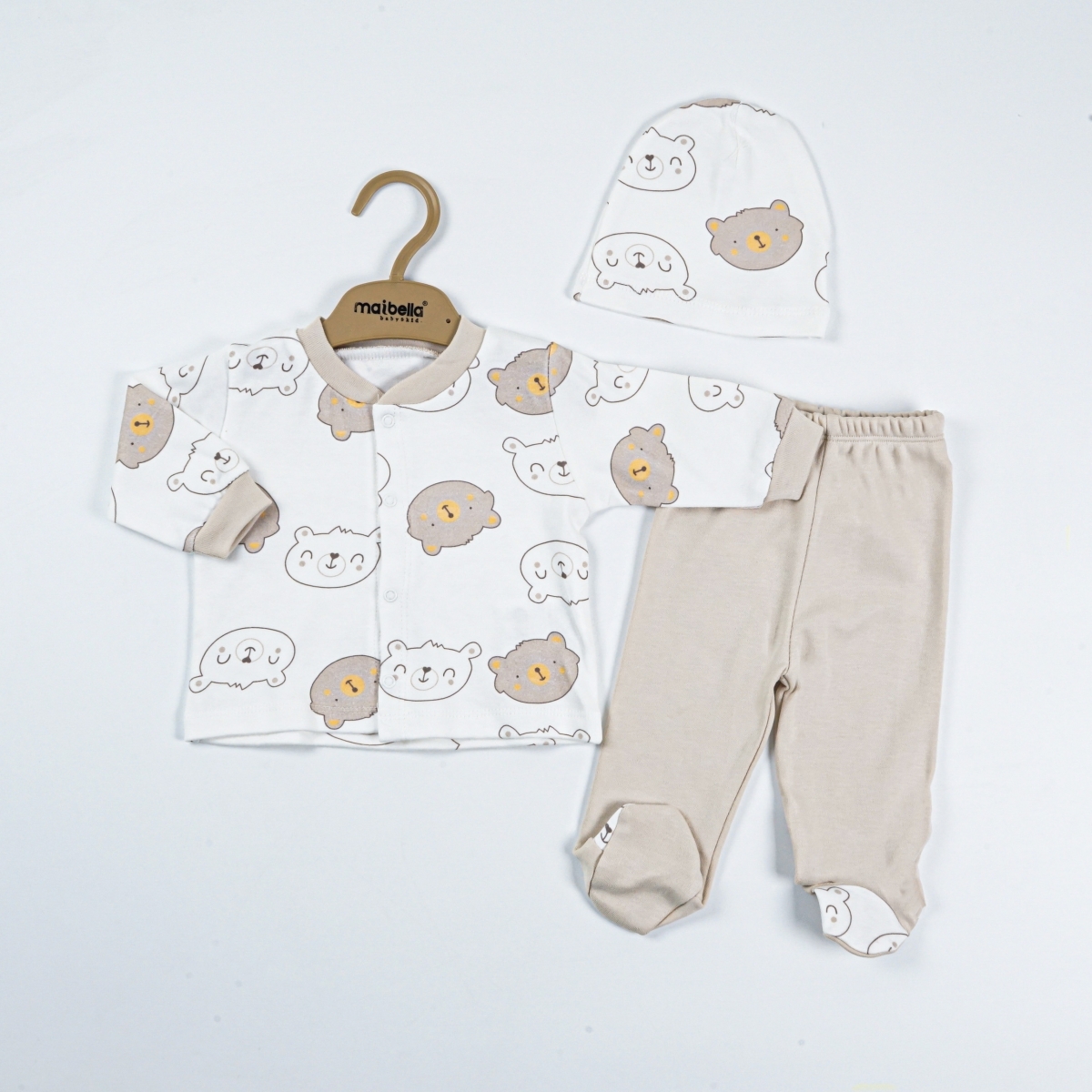 TEX 01-10118 AYI DESENLİ 2 Lİ PİJAMA TAKIMI