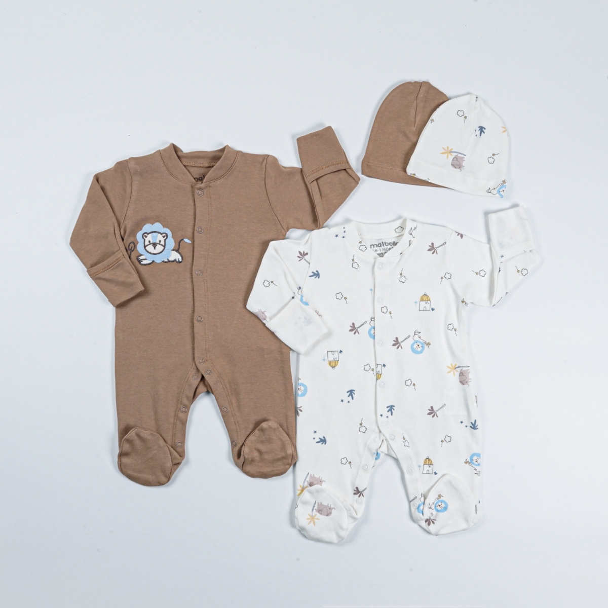 ASLAN DESENLİ ŞAPKALI 2 Lİ TULUM