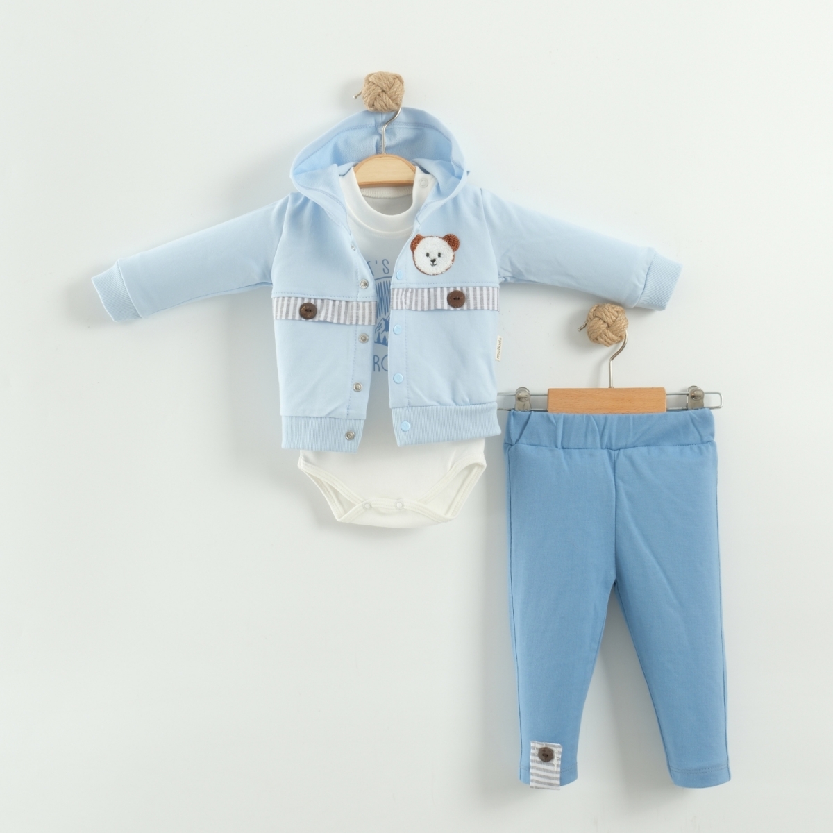 AYI KAFASI NAKIŞLI 3 LÜ TAKIM