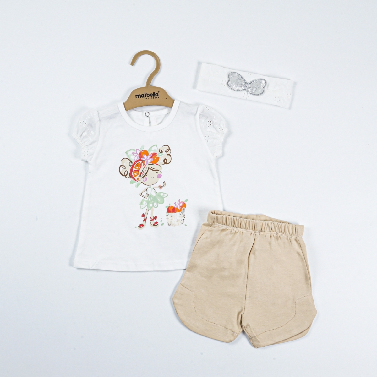 MEYVE KIZ BASKILI BANDANALI 3 LÜ TAKIM