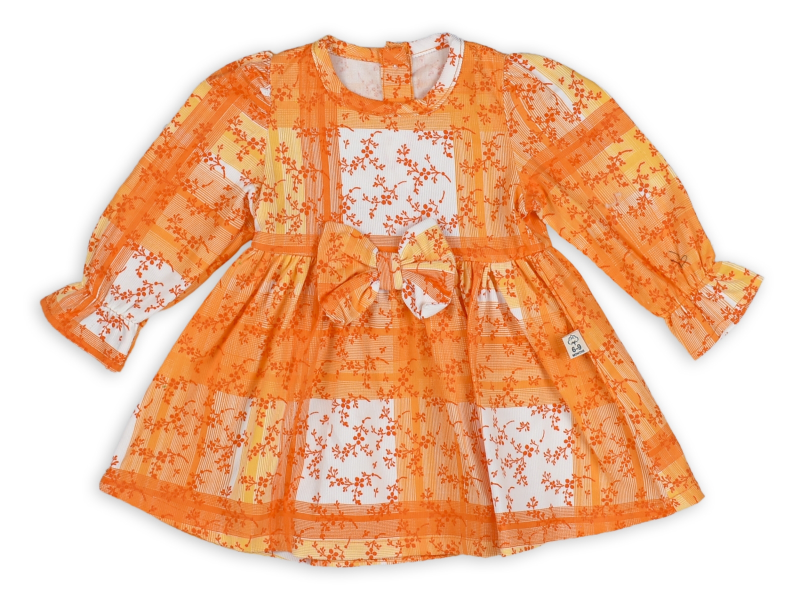 MİNİK ÇİÇEK DAL KADİFE ELBİSE