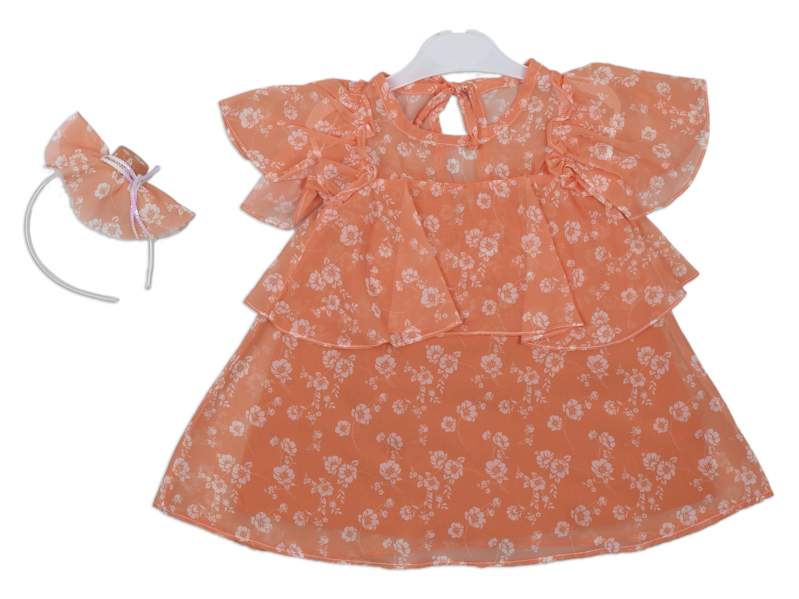 ÇITIR ÇİÇEK ŞİFON ELBİSE