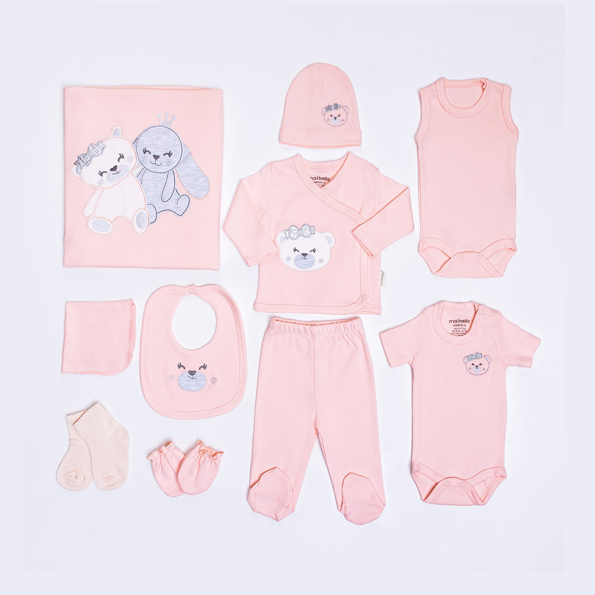 TAVŞAN BASKILI 10 LU SET