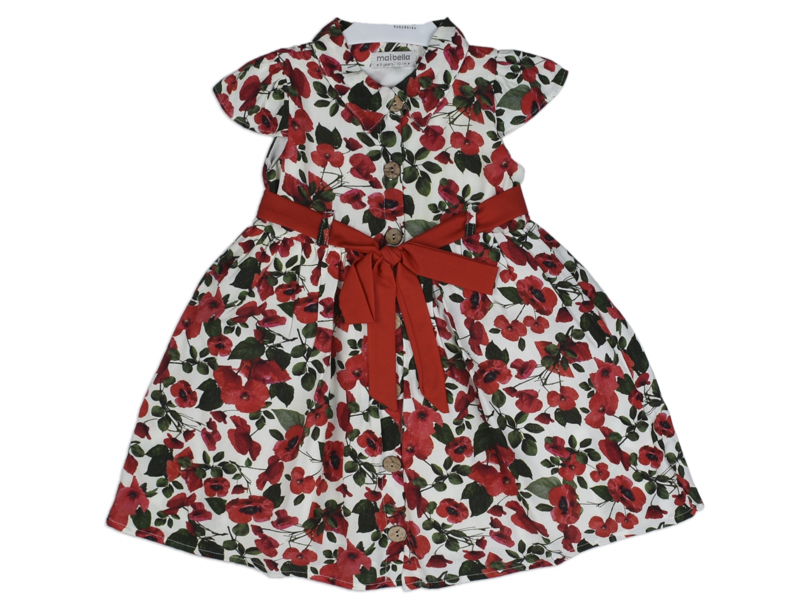 GELİNCİK DESENLİ ELBİSE 5-8 YAŞ