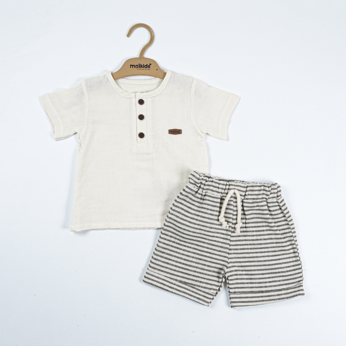 ÇİZGİLİI MÜSLİN ERKEK 2 Lİ TAKIM