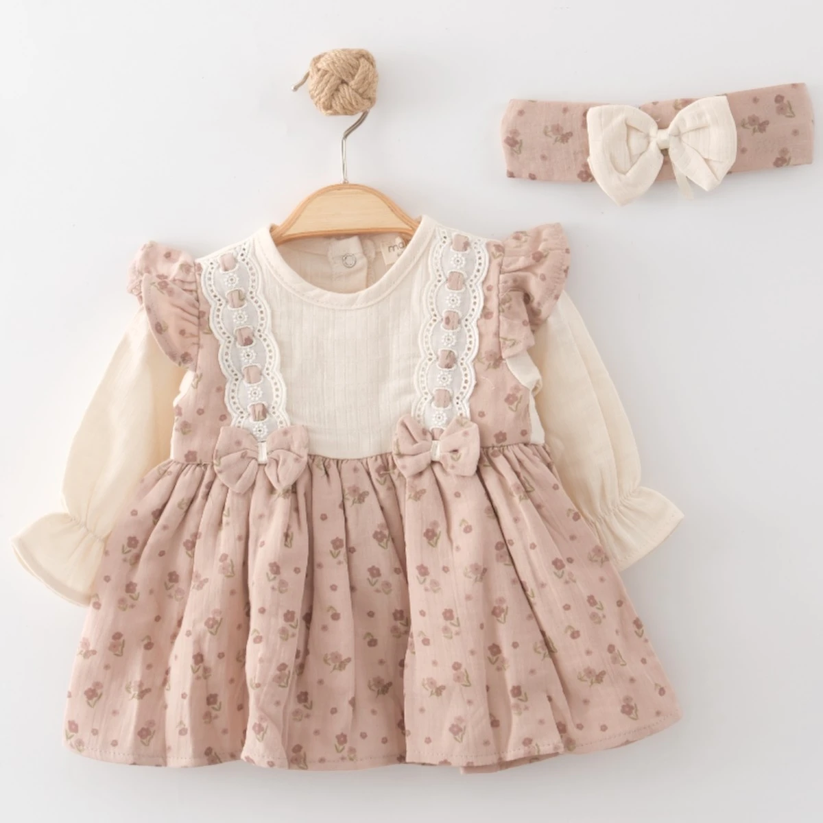 MAİ01-20025  MÜSLİN ELBİSE UZUN KOL