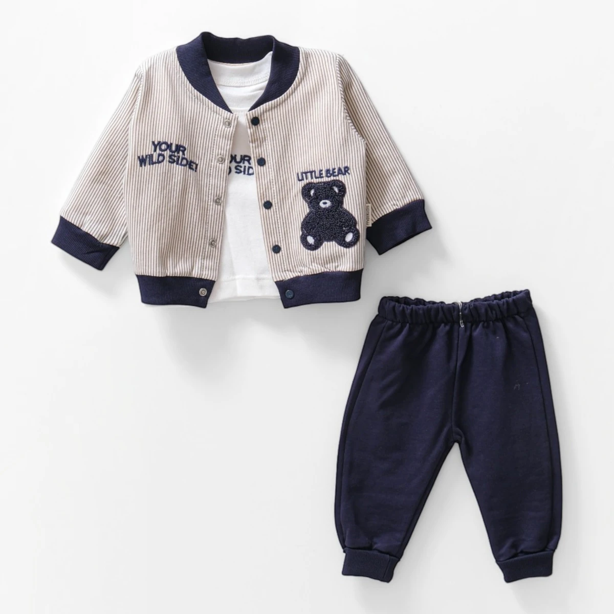 MAİ01-20284 LİTTLE BEAR ÇİZGİLİ 3 LÜ TAKIM