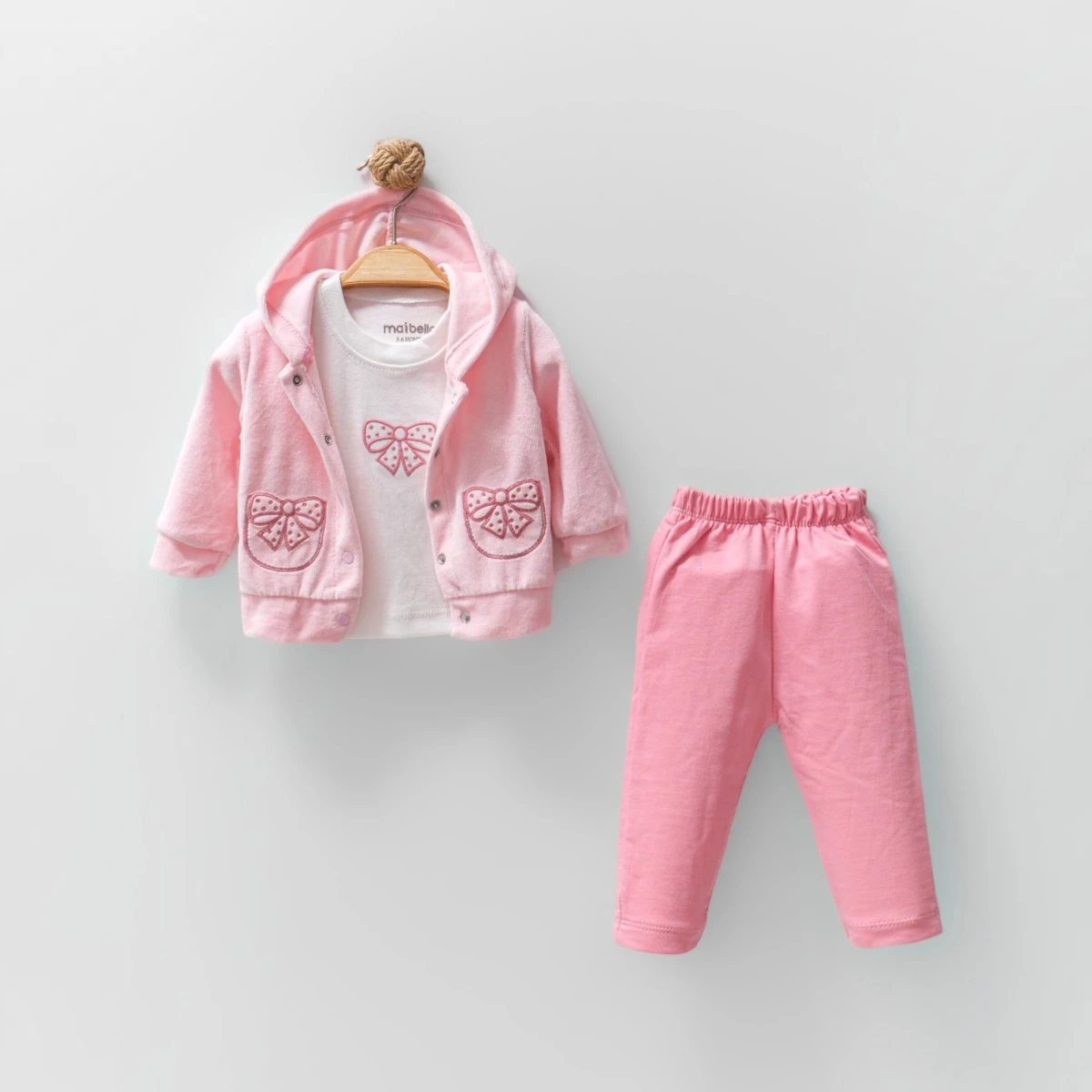 MAİ01-26510 MY SWEET KADİFE ÜÇLÜ TAKIM