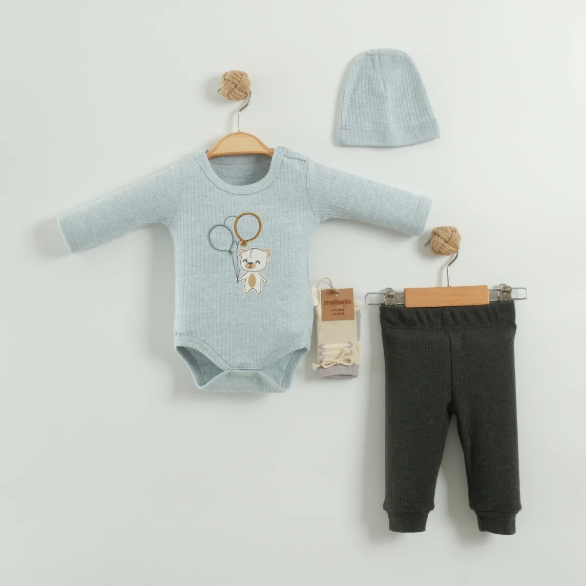 MAİ01-4609 BALONLU AYI 4 LÜ SET