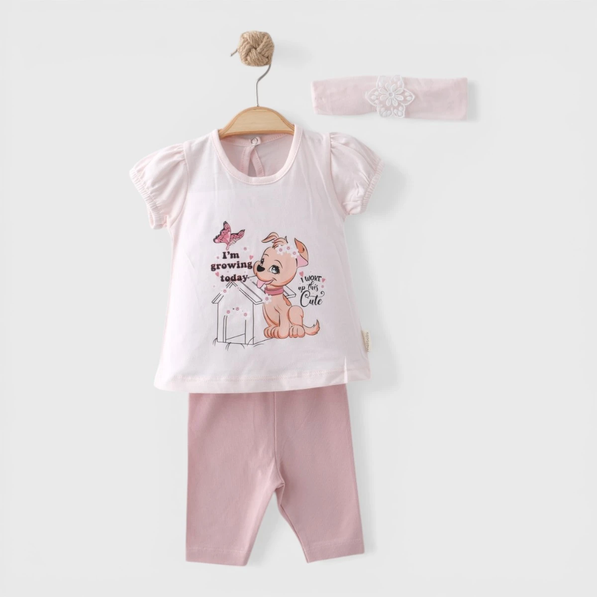 MAİ01-8333 CUTE DOG BANDANALI 3 LÜ YAZLIK TAKIM