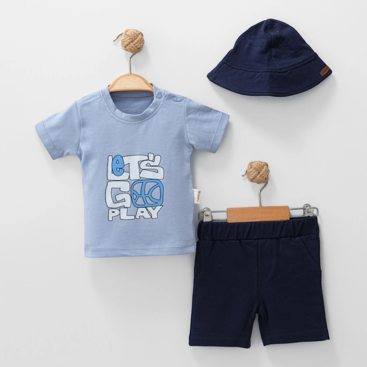 MAİ01-8380 LETS GO PLAY  ŞAPKALI 3 LÜ TAKIM