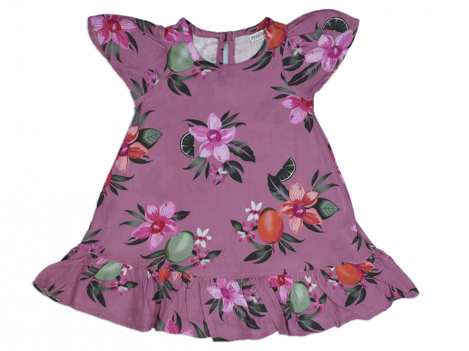 ÇİÇEKLİ PAMUK VUAL ELBİSE 2-5 YAŞ