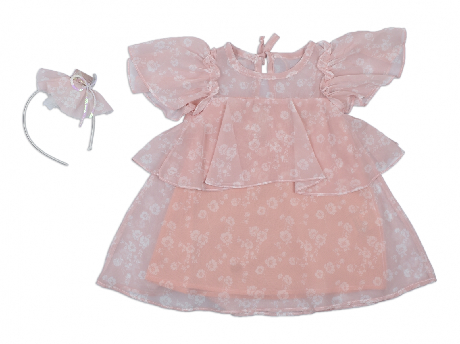 ÇITIR ÇİÇEK ŞİFON ELBİSE