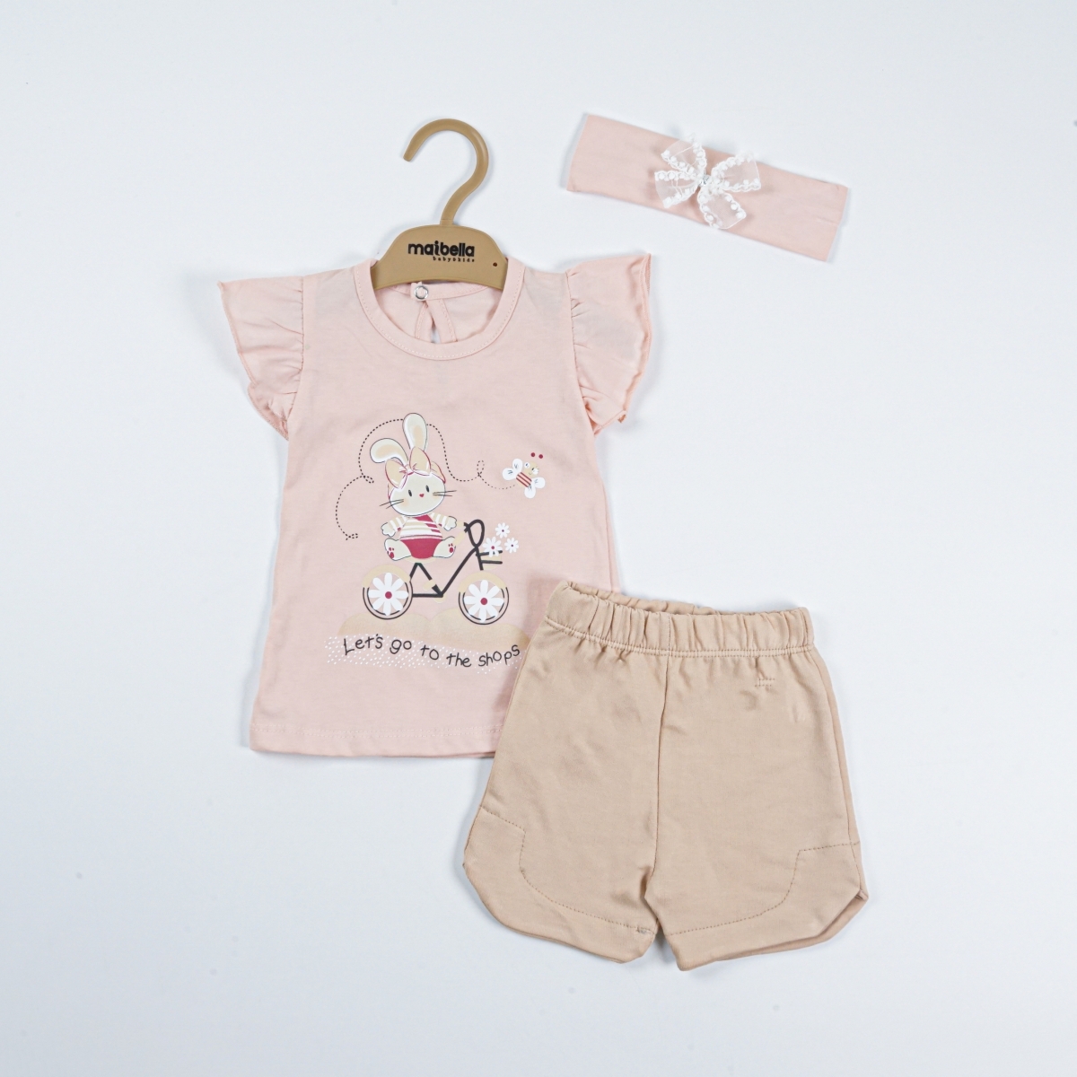 TAVŞAN BİSİKLETLİ BANDANALI 3 LÜ YAZLIK TAKIM