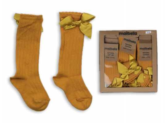 DİZALTI FİYONKLU KALIN FİTİL ÇORAP