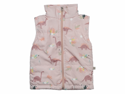 DİNAZOR ÇİÇEK YAPRAK DESENLİ YELEK