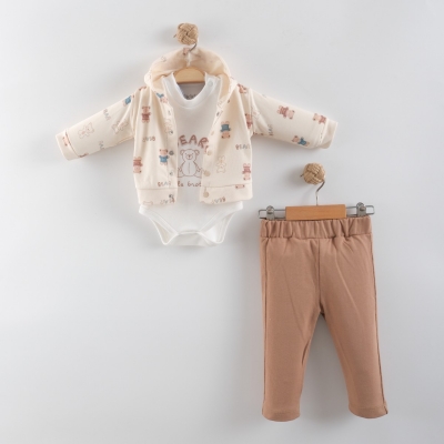 BEAR BASKILI 3 LÜ TAKIM