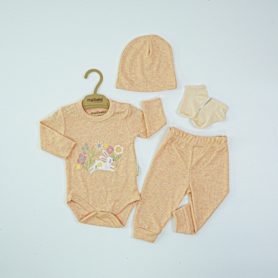 TAVŞAN ÇİÇEKLİ 4 LÜ SET