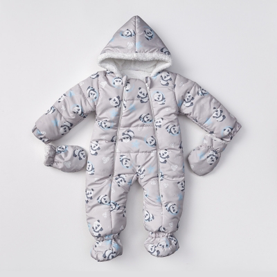 PANDALI UNİSEX BEBEK ÇIKARILABİLİR ELDİVEN VE PATİKLİ KOZMONOT