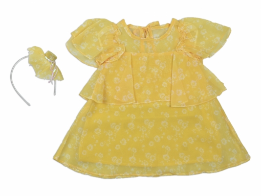 ÇITIR ÇİÇEK ŞİFON ELBİSE