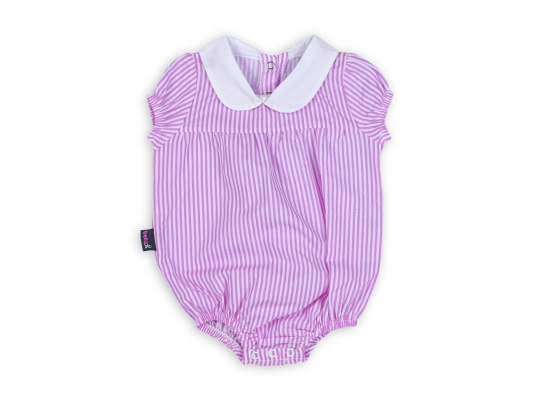 ÇİZGİ DESEN BEBE YAKA ROMPER