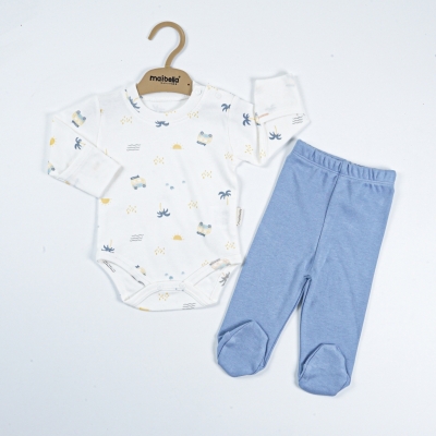 TEX 01-10111 ARAÇ DESENLİ 2 Lİ PİJAMA TAKIMI