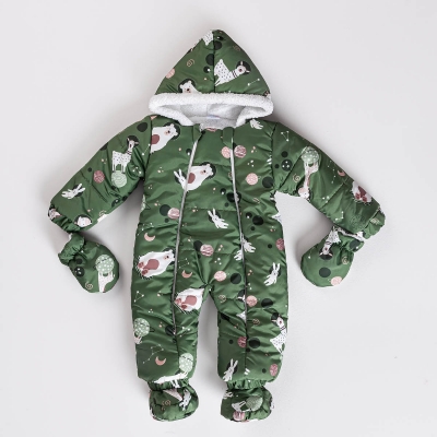 UZAYLI HAYVANLAR UNİSEX BEBEK ÇIKARILABİLİR ELDİVEN VE PATİKLİ KOZMONOT