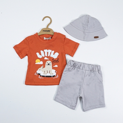 FOK BASKILI 3 LÜ YAZLIK TAKIM