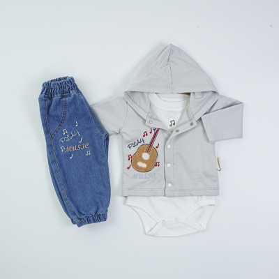 MUSİC KOT PANTOLONLU 3 LÜ TAKIM