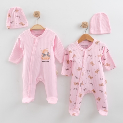 FİYONKLU AYI ŞAPKALI 2 Lİ TULUM