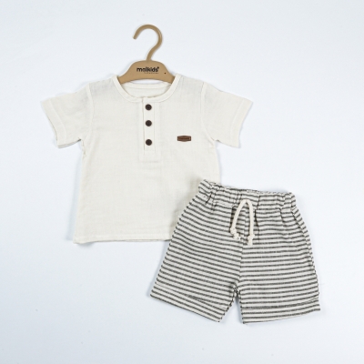 ÇİZGİLİI MÜSLİN ERKEK 2 Lİ TAKIM