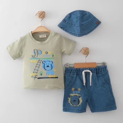 MAİ01-1207-2 ZOO AREA KOT ŞORTLU 3 LÜ TAKIM