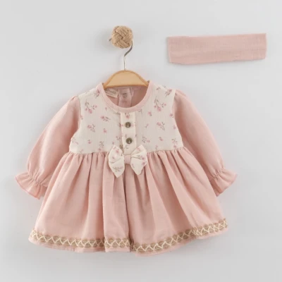 MAİ01-20027 FİYONKLU MÜSLİN ELBİSE