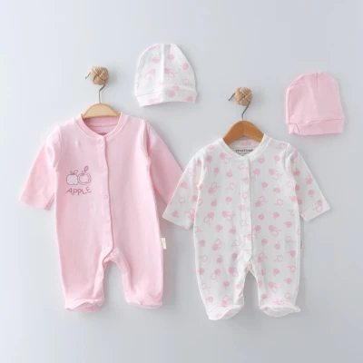 MAİ01-70083-1 APPLE BASKILI ŞAPKALI 2 Lİ TULUM