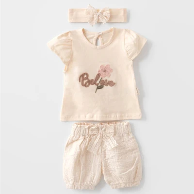 MAİ01-8336 ÇİÇEKLİ BANDANALI YAZLIK TAKIM