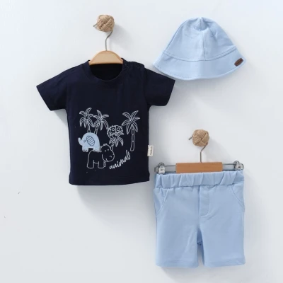 MAİ01-8377 ANİMALS  ŞAPKALI 3 LÜ TAKIM