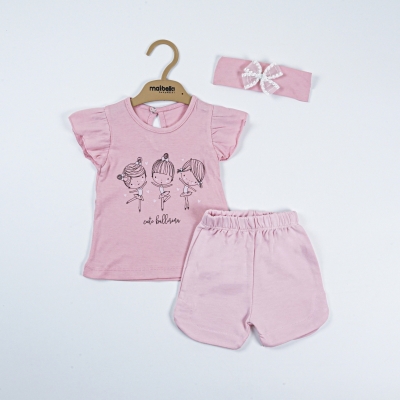 CUTE TWO GİRL BANDANALI 3 LÜ YAZLIK TAKIM