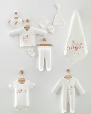 MADE WİTH LOVE BASKILI 10 LU SET