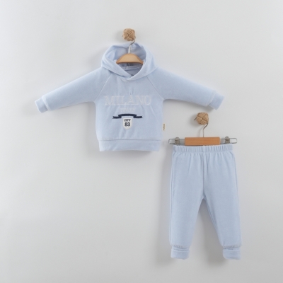 MİLANO KAPŞONLU KADİFE 2 Lİ TAKIM