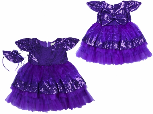 KATLI PULLU TÜLLÜ ELBİSE