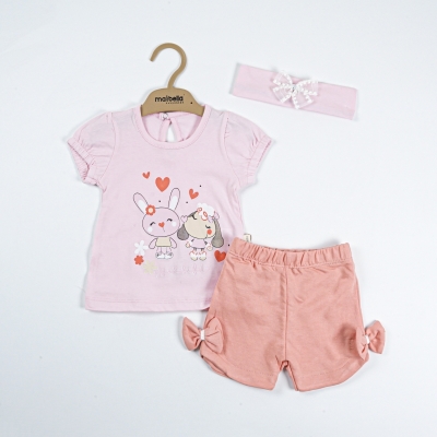 TAVŞAN KÖPEK BASKILI BANDANALI 3 LÜ TAKIM