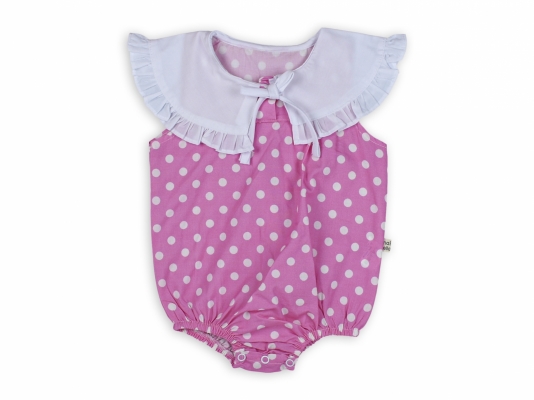 BÜYÜK PUANLI BEBE YAKALI ROMPER