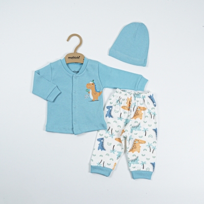 DİNO DESENLİ 2 Lİ PİJAMA TAKIMI