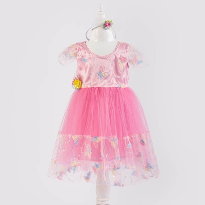 ETEĞİ PULLU TAÇLI ELBİSE