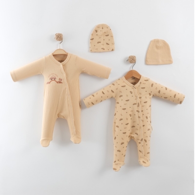 ARAÇ DESENLİ ŞAPKALI 2 Lİ TULUM